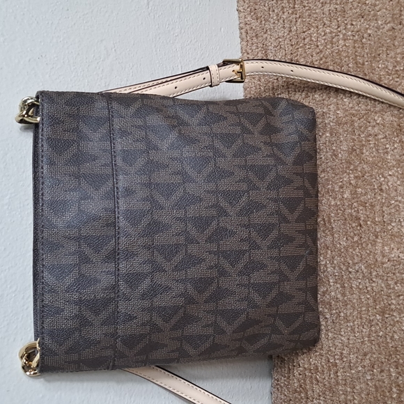 Michael Kors Hamilton Brown Crossbody Chain Shoulder bag EUC - Picture 2 of 15